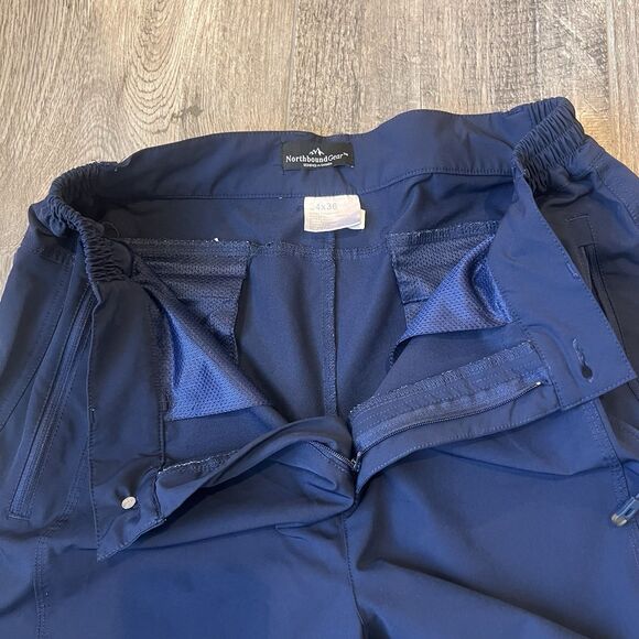 Northbound Gear Pants Mens 34X36 Blue Explorer Outdoor Summer Hiking vacay #131 - Picture 7 of 14